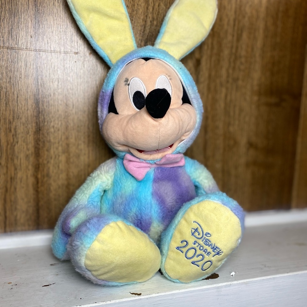Disney Mickey Mouse Bunny Plush - Blue, Purple, and Yellow